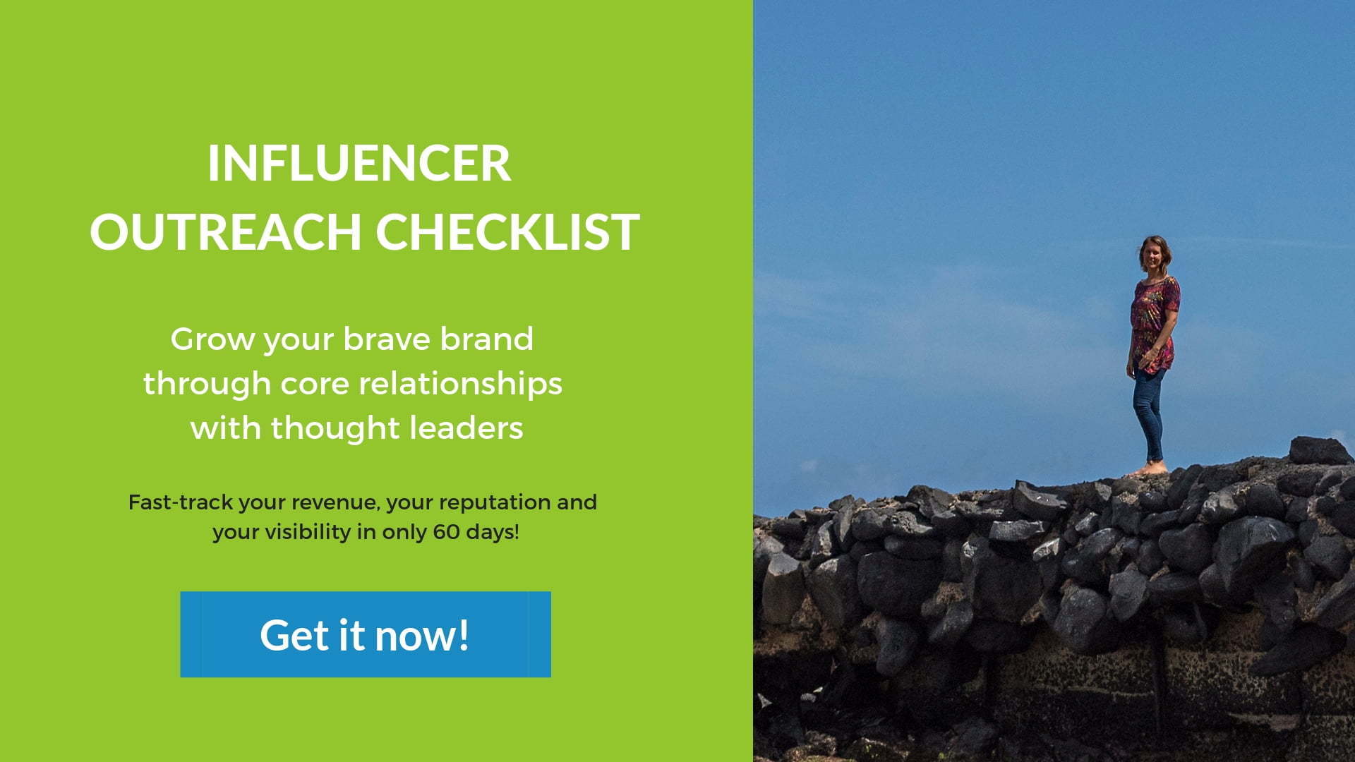 Influence outreach checklist banner