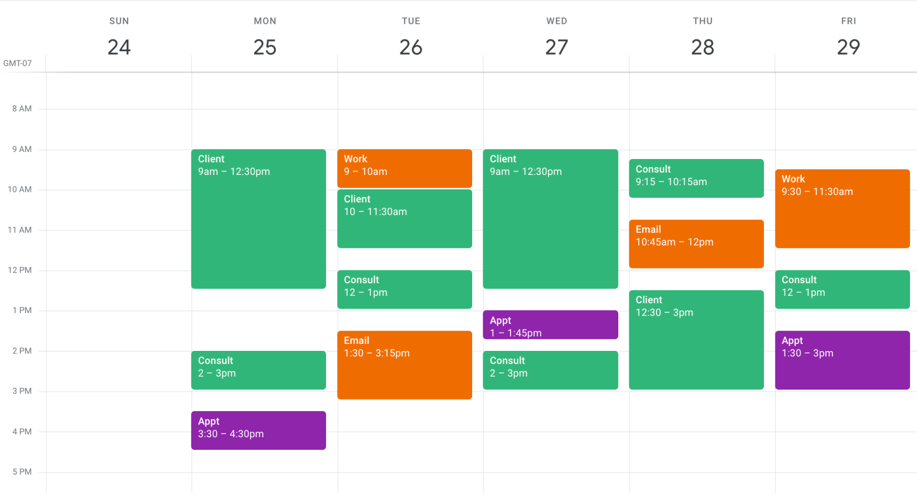 Busy Calendar